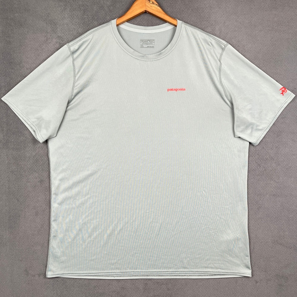 Patagonia R0 Sun Tee Shirt Mens XXL Gray Short Sleeve Performance Stretch 86175
